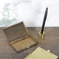 BRASS PEN STAND SOLID -Writing Supplies Store brass pen stand solid 877