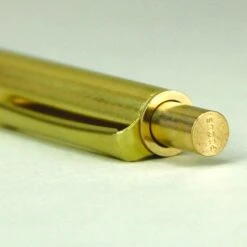 BRASS RETRACTABLE PEN HANMON KUJYAKU -Writing Supplies Store brass retractable pen hanmon kujyaku ballpoint 618