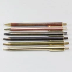BRASS RETRACTABLE PEN SOLID BRASS 23 BRASS RETRACTABLE PEN SOLID BRASS -Writing Supplies Store brass retractable pen solid ballpoint 625