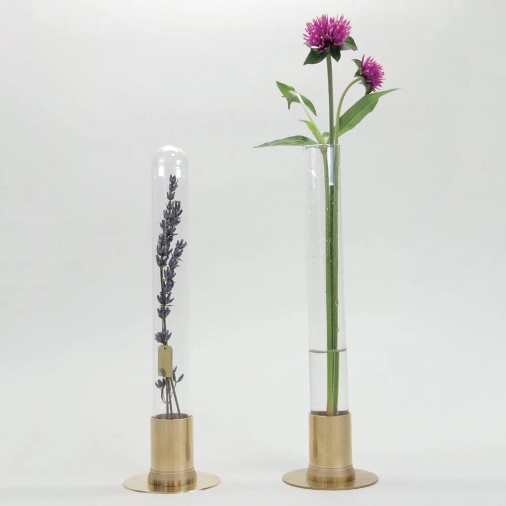 HERBARIUM BRASS GLASS DOME & FLOWER VASE SOLID 12 HERBARIUM BRASS GLASS DOME & FLOWER VASE SOLID - Image 12