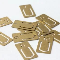 Numbered Brass Clip Set 11 Numbered Brass Clip Set -Writing Supplies Store numbered brass clip set 333