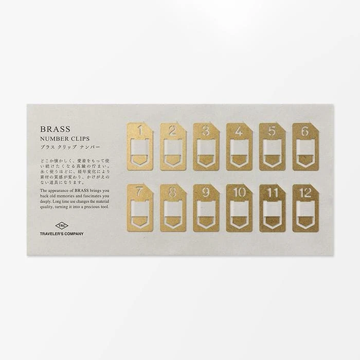 Numbered Brass Clip Set 7 Numbered Brass Clip Set - Image 7