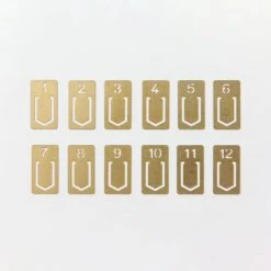 Numbered Brass Clip Set
