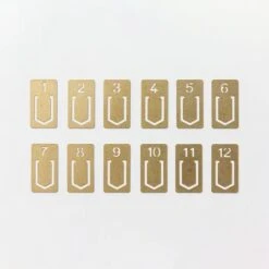 Numbered Brass Clip Set 13 Numbered Brass Clip Set -Writing Supplies Store numbered brass clip set 692