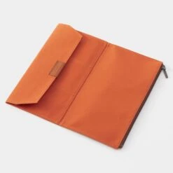 TRAVELER'S Notebook Cotton Zipper Case Orange -Writing Supplies Store travelers notebook cotton zipper case orange pocket 539
