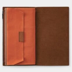 TRAVELER'S Notebook Cotton Zipper Case Orange -Writing Supplies Store travelers notebook cotton zipper case orange pocket 643