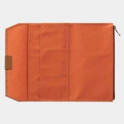 TRAVELER'S Notebook Cotton Zipper Case Orange -Writing Supplies Store travelers notebook cotton zipper case orange pocket 684