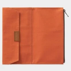 TRAVELER'S Notebook Cotton Zipper Case Orange -Writing Supplies Store travelers notebook cotton zipper case orange pocket 732