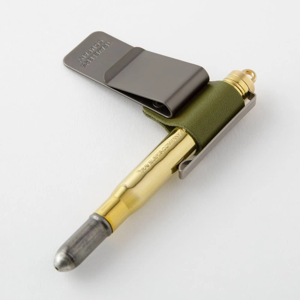 TRAVELER’S Notebook Olive Pen Holder 4 TRAVELER’S Notebook Olive Pen Holder - Image 4