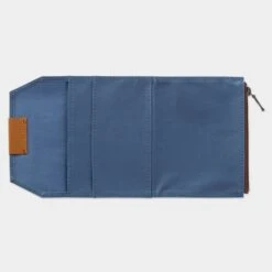 TRAVELER'S Notebook Passport Size Cotton Zipper Case Blue -Writing Supplies Store travelers notebook passport size cotton zipper case blue pocket 908